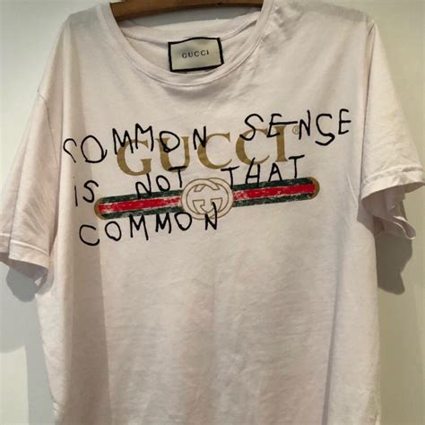 gucci common sense is not that common shirt|gucci slogan tees history.